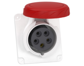 Ổ cắm âm dạng nghiêng IP67 4P+E 400V 16A MÃ PKF16F735