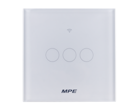 Mặt 3 công tắc hình vuông, điều khiển Wifi SWV3/SC
