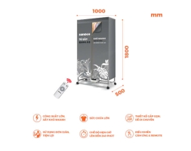 Tủ sấy quần áo 2000W, điều khiển cảm ứng - remote NCD2024RC