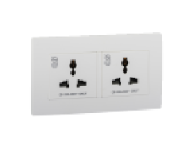 Bộ ổ cắm đôi đa năng 13A trắng KBT413S_WE_G19 