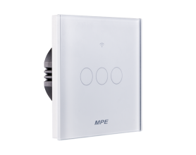 Mặt 3 công tắc hình vuông, điều khiển Wifi SWV3/SC