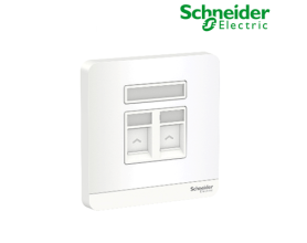 Bộ ổ cắm mạng cat6 đôi E8332RJS6_WE_G19 Schneider