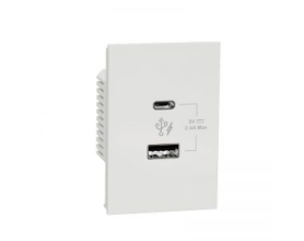 Ổ sạc USB type A+C 2.4A size 2S M3T_USB2_WE