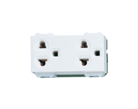 Ổ CẮM ĐÔI 3 CHẤU CÓ MÀN CHE VÀ DÂY NỐI ĐÁT - WEV1582SW