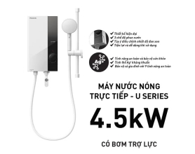 Máy nước nóng Panasonic DH-4US/4UP DH-4UP1VW có trợ lực