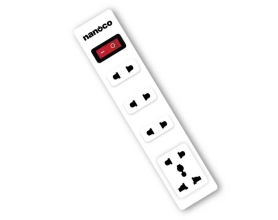 Ổ cắm có dây Nanoco NES4213-3S1  1 ổ cắm đa năng + 4 ổ cắm 2 chấu + 1 công tắc 3M